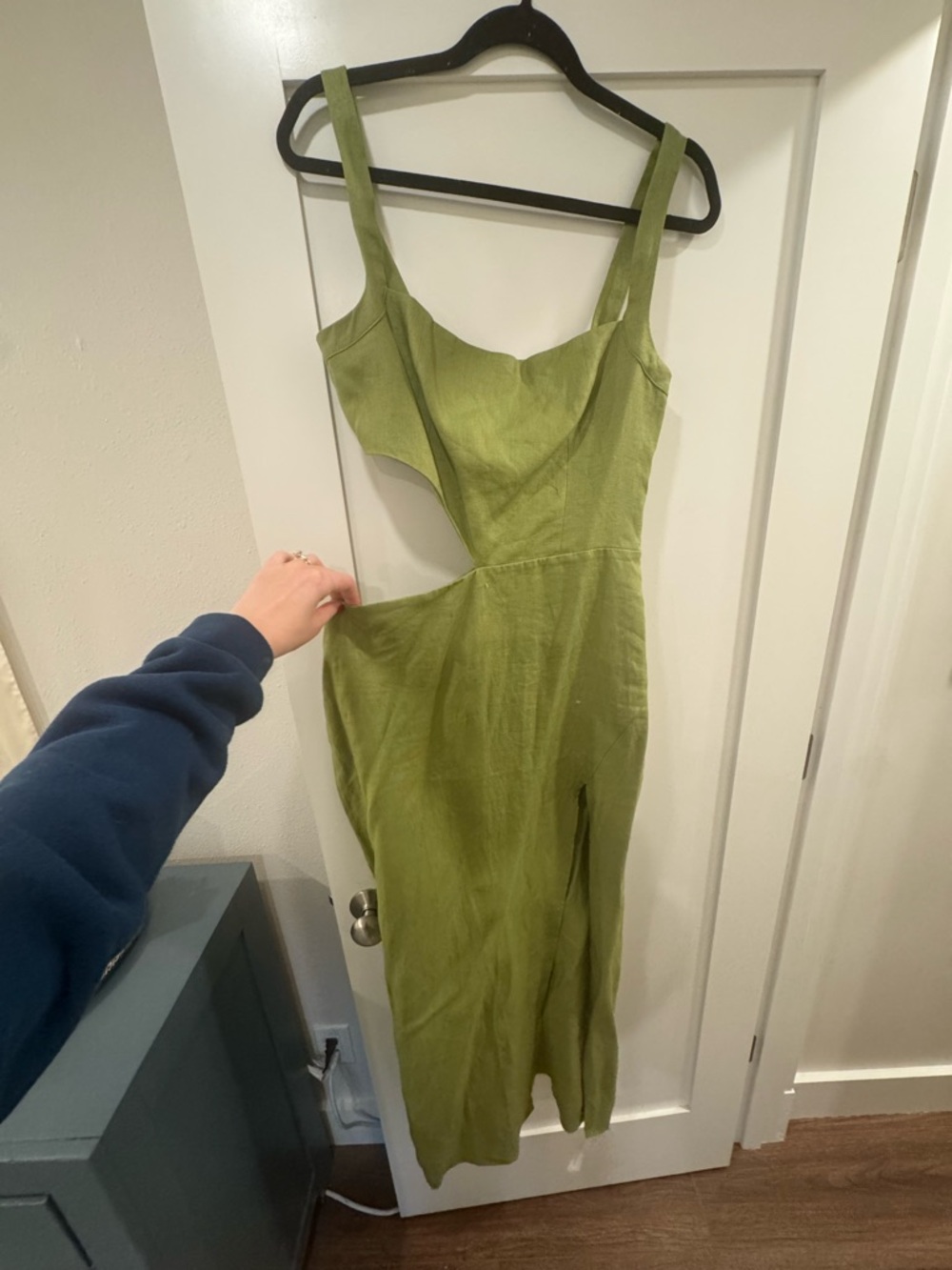 Reformation Green Midi Dress